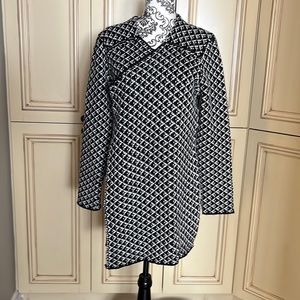 Gorgeous black and white long sweater